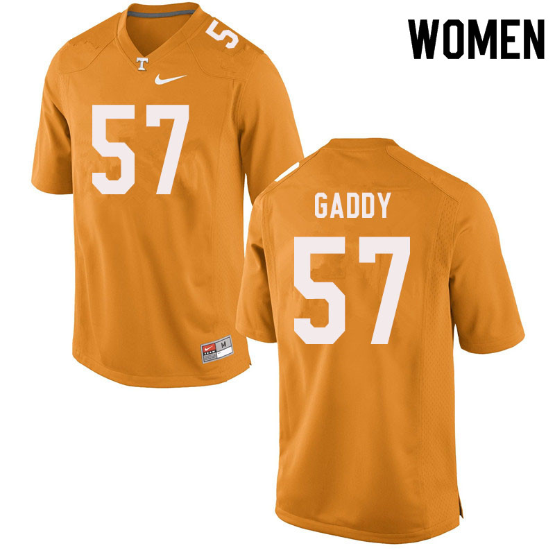 Women #57 Nyles Gaddy Tennessee Volunteers College Football Jerseys Sale-Orange - Click Image to Close